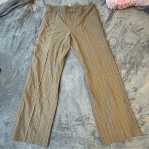 Women's Tan Pinstripe Pants

#1378
